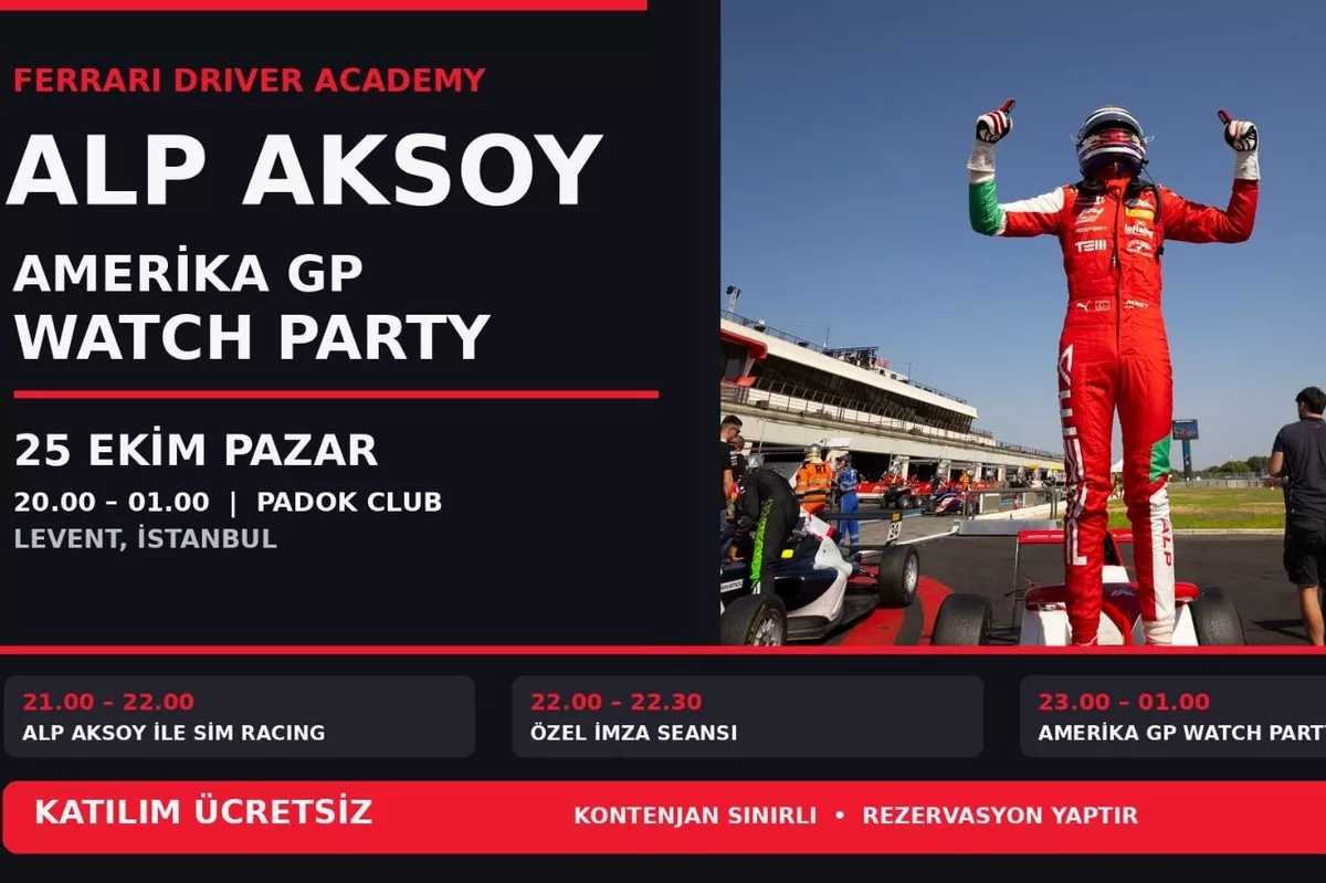 Ferrari'nin Türk yıldızı Alp Aksoy, Padok Club'ta!